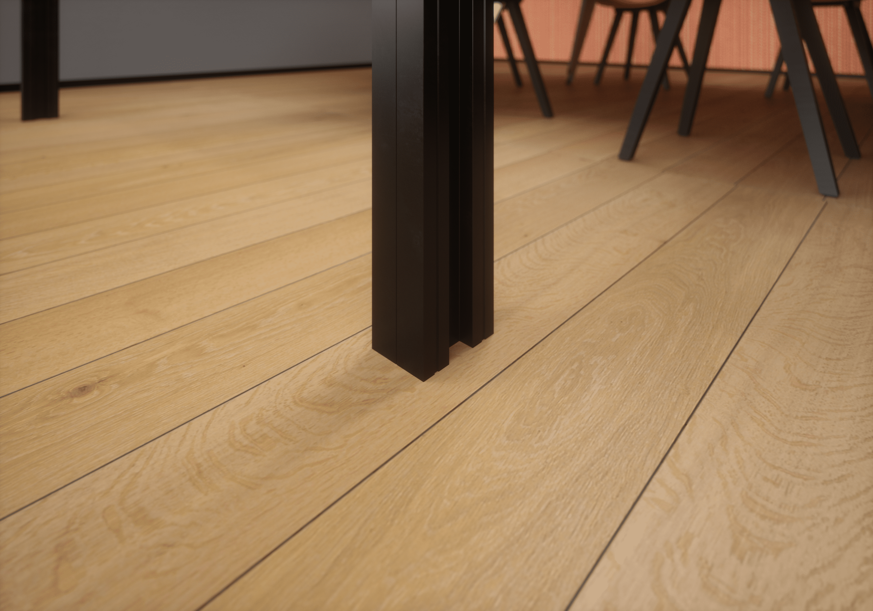 Partition Wall Leg with Detail