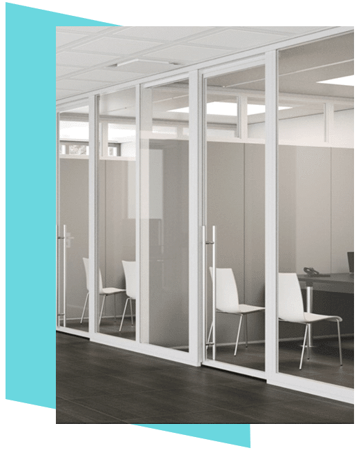 modular glass office walls by Transwall